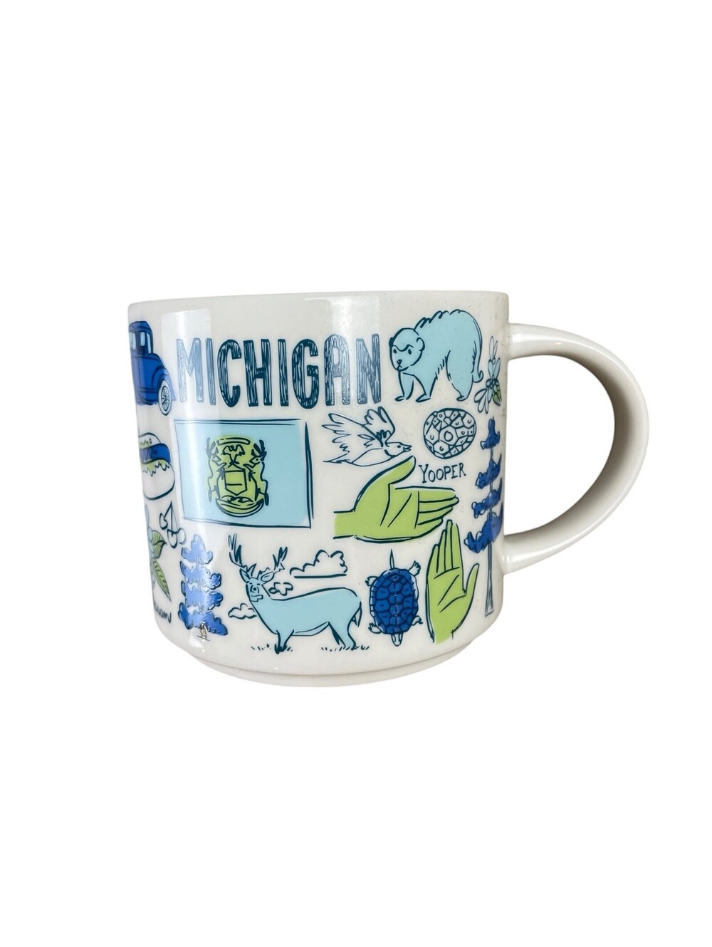 Starbucks Been There Series "Michigan" Across The Globe Collection Mug 14oz EUC!